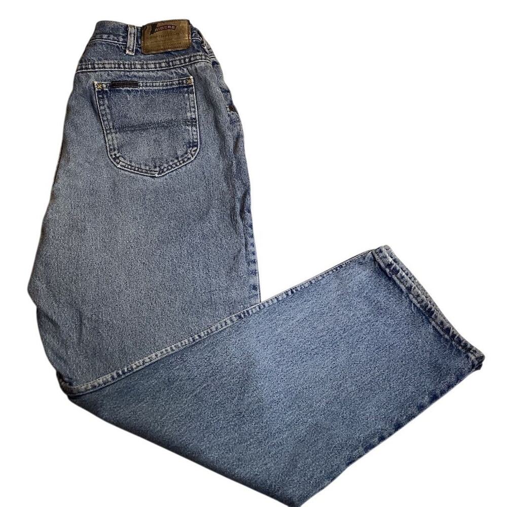 Vintage Riders Jean Co. Men's 38x32 Blue Denim Straight Leg Jeans